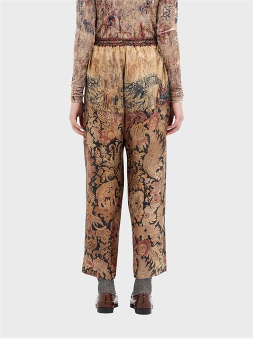 Silk trousers with tapestry-inspired floral print PIERRE-LOUIS MASCIA | PT10959519426